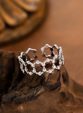 钛钢不掉色小众设计感戒指