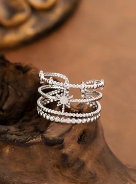 欧美不锈钢几何轻奢戒指