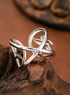 欧美风海星戒指可调节设计