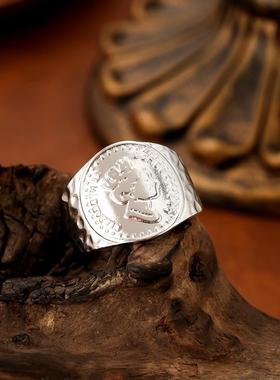 欧美风不锈钢女王戒指女