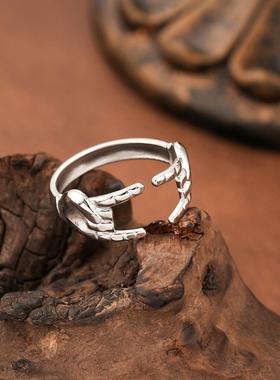 复古嘻哈摇滚风可调戒指