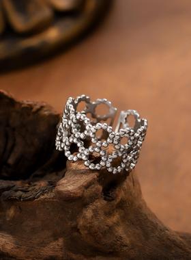 艾芙乐原创趣味贝斯戒指s925纯银