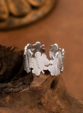 304不锈钢冷淡风几何女戒