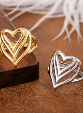 艾芙乐纯银s925简约锆石戒指滴油