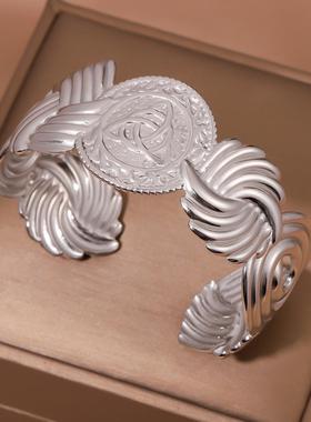 欧美高级感不规则不锈钢手镯