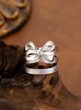 艾芙乐幸运四叶草戒指可调节链条