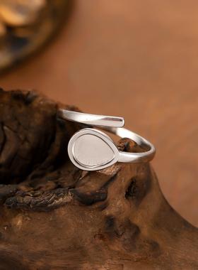 欧美ins风18k镀金几何女戒