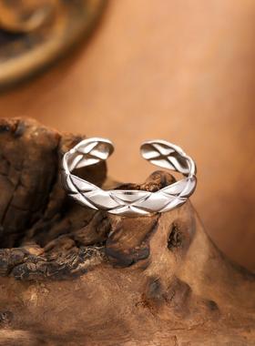 欧美风不锈钢链条戒指女款