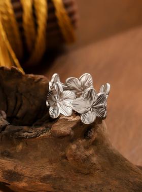 镀金五瓣花戒指简约百搭