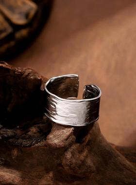 欧美风可调宽面钛钢女戒