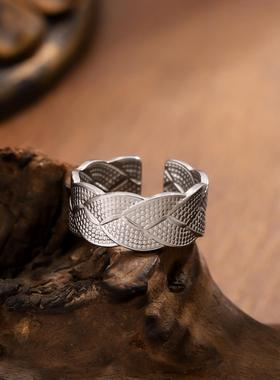 欧美风几何不锈钢轻奢戒指女