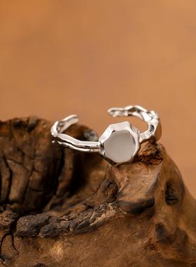 简约几何不锈钢可调戒指