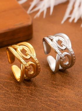 艾芙乐原创纯银s925花卉开口戒指