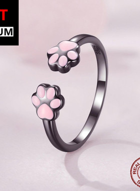 艾芙乐纯银S925甜酷风猫爪开口