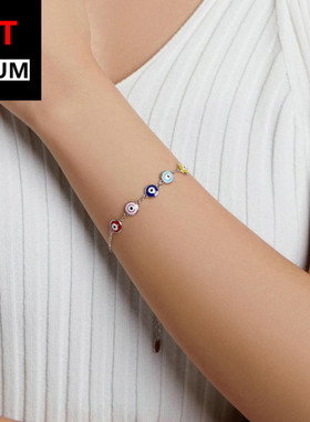 艾芙乐原创守护之眼滴彩色油纯银