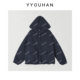 YYOUHAN 2025 autumn and winter Rand Park minimalist plaid lining hooded cotton coat 2509C6025