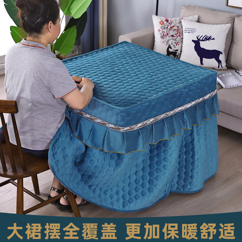 冬季新款烤火桌罩正方形电炉罩套加厚双面绒取暖桌布麻将机烤火罩,淘宝优惠券,粉丝福利购,淘宝优惠卷