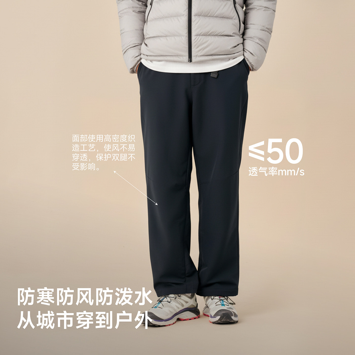 RESTICK 冬季加厚加绒裤防风防水机能工装裤保暖直筒休闲运动裤男,淘宝优惠券,粉丝福利购,淘宝优惠卷