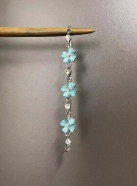 幸运新款猫眼石四叶草百搭女手链