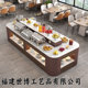 Hotel double-sided breakfast table Buffy insulation stove table unit canteen island buffet table restaurant dining table