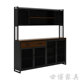 Industrial style wrought iron partition cabinet solid wood home restaurant
