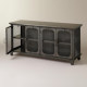 Dining cabinet, storage cabinet, wine cabinet, wrought iron distressed sideboard