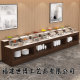 High-end hotel breakfast table Buffy Terrace restaurant school unit canteen wall-mounted single-sided buffet table dish placement
