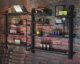 American style wrought iron partition wall retro water pipe display rack