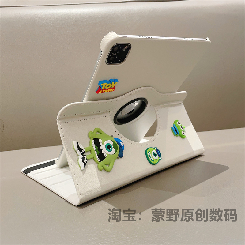 卡通DIY360旋转皮套适用ipad9保护套10.2寸苹果Air4/5平板套10.9寸十代防摔ipadpro11寸皮质pro12.9外壳mini6 - 图1