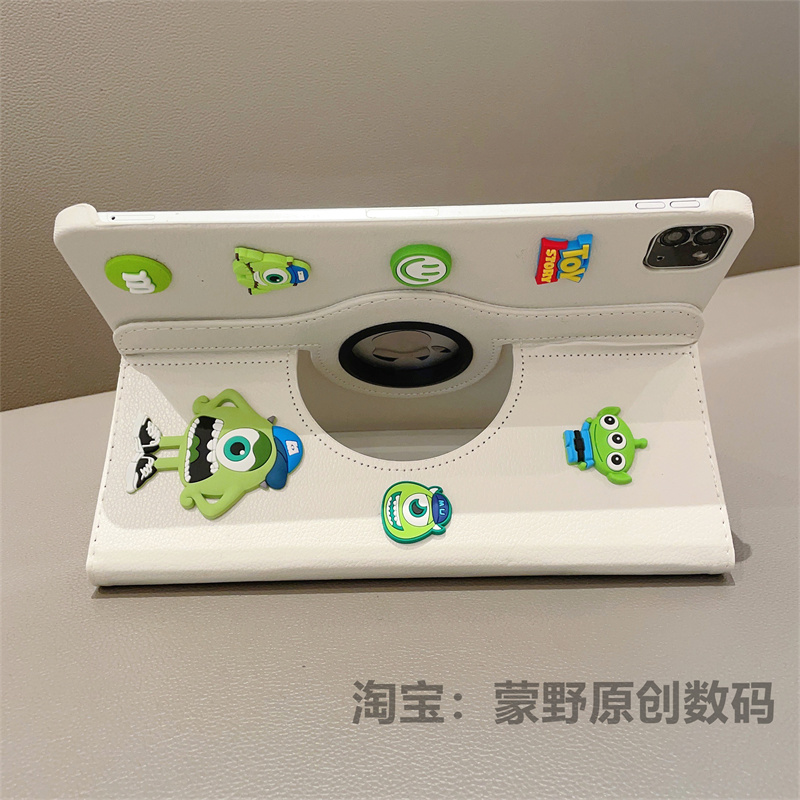 卡通DIY360旋转皮套适用ipad9保护套10.2寸苹果Air4/5平板套10.9寸十代防摔ipadpro11寸皮质pro12.9外壳mini6 - 图3