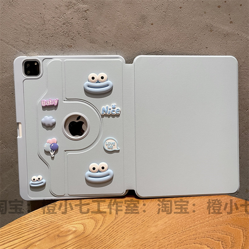 360度旋转亚克力带笔槽适用苹果iPadAir7保护套air6/5平板壳10.9寸2024新款ipad11代防摔pro11软边mini7硬壳,淘宝优惠券,粉丝福利购,淘宝优惠卷
