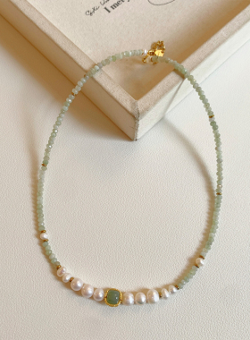 天然石珍珠串珠项链女款2026新款高级感轻奢小众锁骨链颈链配饰品