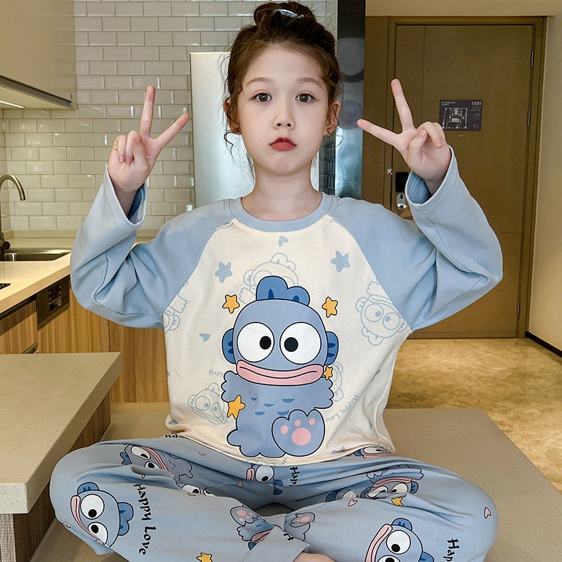 女童睡衣春秋纯棉薄款罗小黑公主卡通套装家居服可爱宝宝长袖睡衣,淘宝优惠券,粉丝福利购,淘宝优惠卷