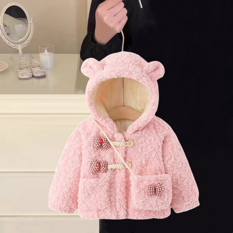 女童加厚加绒2025年新款棉服羊羔毛中小童儿童秋冬洋气羊羔绒外套,淘宝优惠券,粉丝福利购,淘宝优惠卷