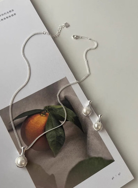 韩版小众极简珍珠项链女时尚个性百搭高级感冷淡风锁骨链2023新款