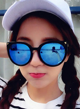 明星同款女士韩国复古圆脸眼镜