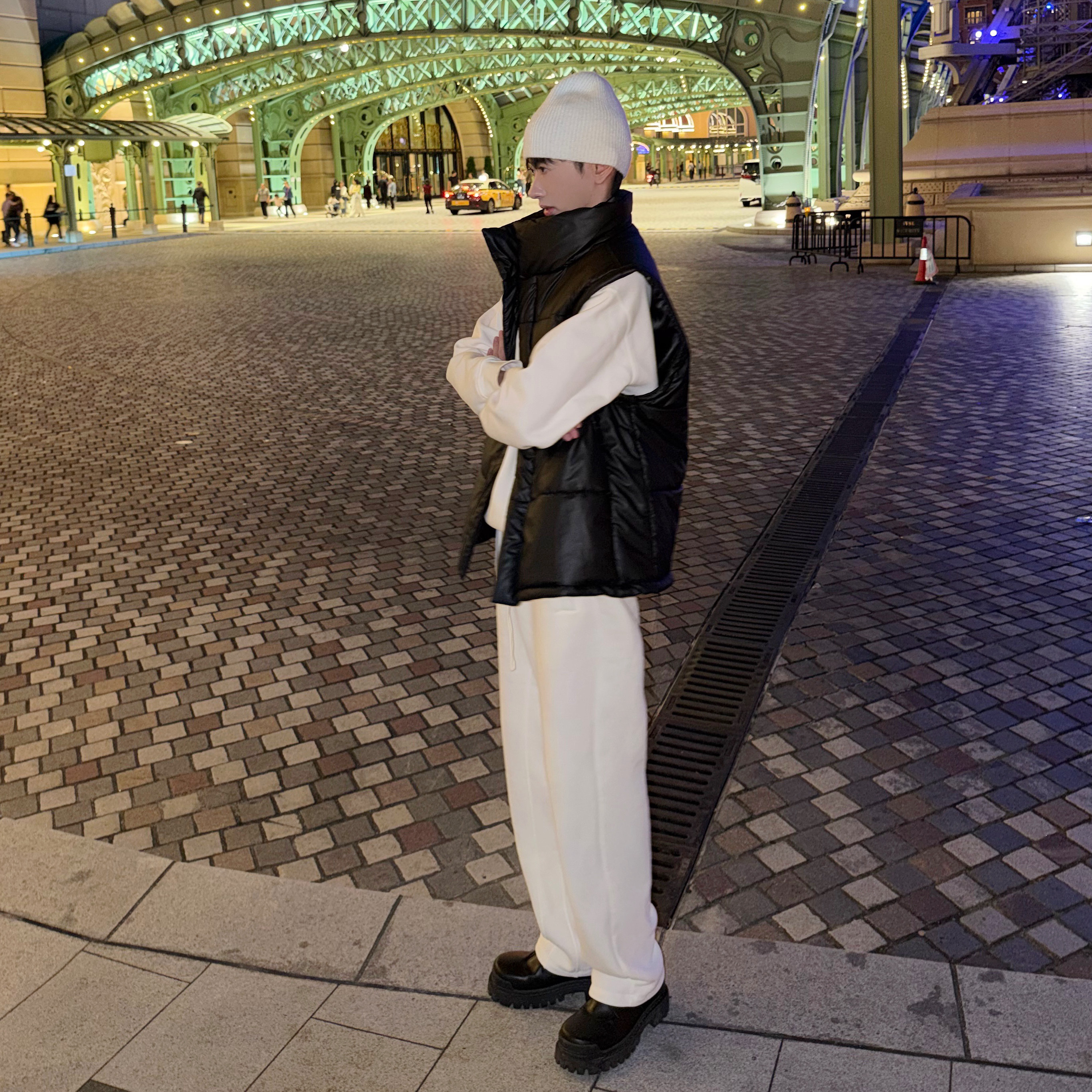 XMOB STUDIO休闲美式廓形黑色马甲男宽松保暖加厚无袖棉服外套潮,淘宝优惠券,粉丝福利购,淘宝优惠卷