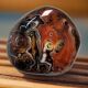 A7 natural light luxury colorful texture silk agate raw stone rain flower stone statue shape stone bathtub stone handheld ornamental stone