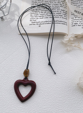 耳机小狗爱心不规则吊坠 文艺棉麻风穿搭装饰项链小挂件毛衣链