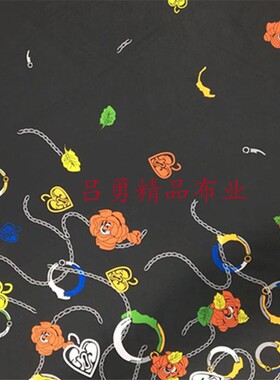 羽绒服面料 布料 高档 印花定位花面料棉服羽绒服布