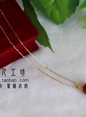 红色项链吊坠珊瑚玉项链耳坠送银链本命年春节生日礼物