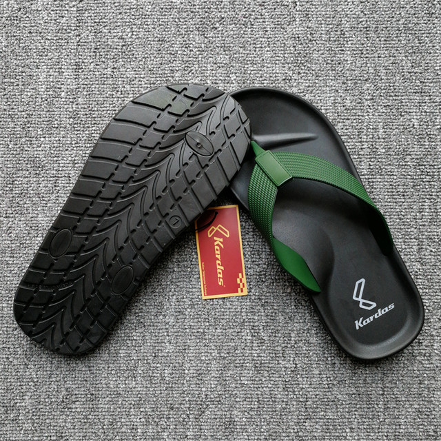 KARDAS natural rubber flip-flops imported from Thailand, men's trendy Vietnamese beach slippers, non-slip, waterproof and wear-resistant