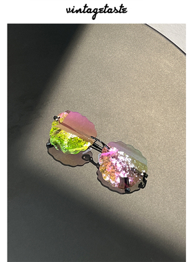 幻彩镀膜花朵时髦女墨镜太阳眼镜