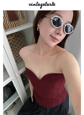 VINTAGETASTE 椭圆形银框灰片高级感金属纹理uv400墨镜太阳眼镜