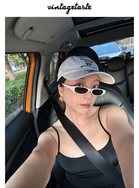 VINTAGETASTE 纯白高级感cleanfit窄型极简墨镜防晒uv400太阳眼镜