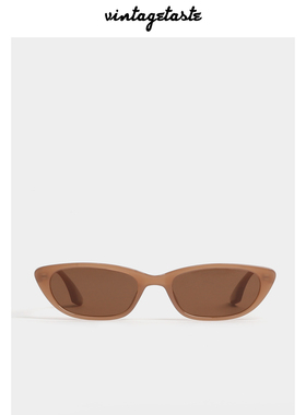 VINTAGETASTE 韩系简约ins风舒适墨镜偏光镜片小猫眼防晒太阳眼镜