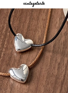 爱心抽绳设计小众项链