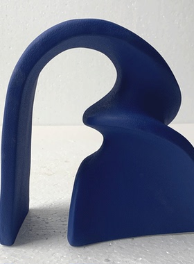 景德镇蓝色陶瓷摆件家居好物办公室客厅乔迁新居酒柜电视柜装饰