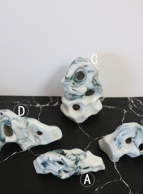 景德镇博物架禅意风假山装饰品