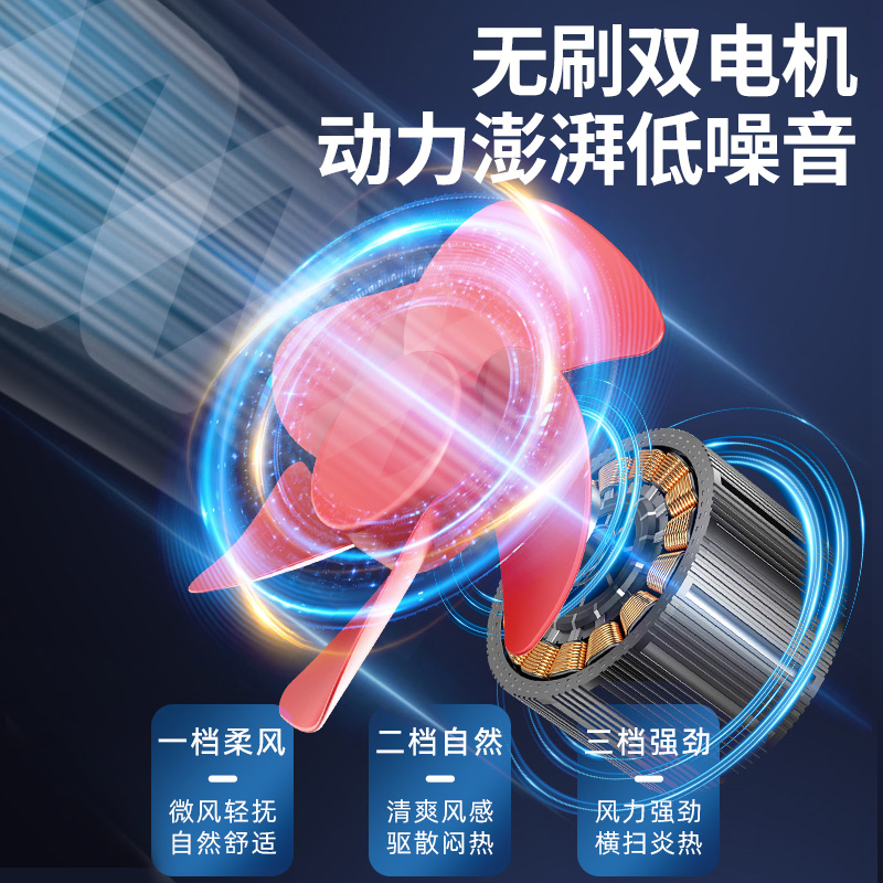 车载电风扇小汽车内专用12v24v大货车大风力usb强力座椅后排静音